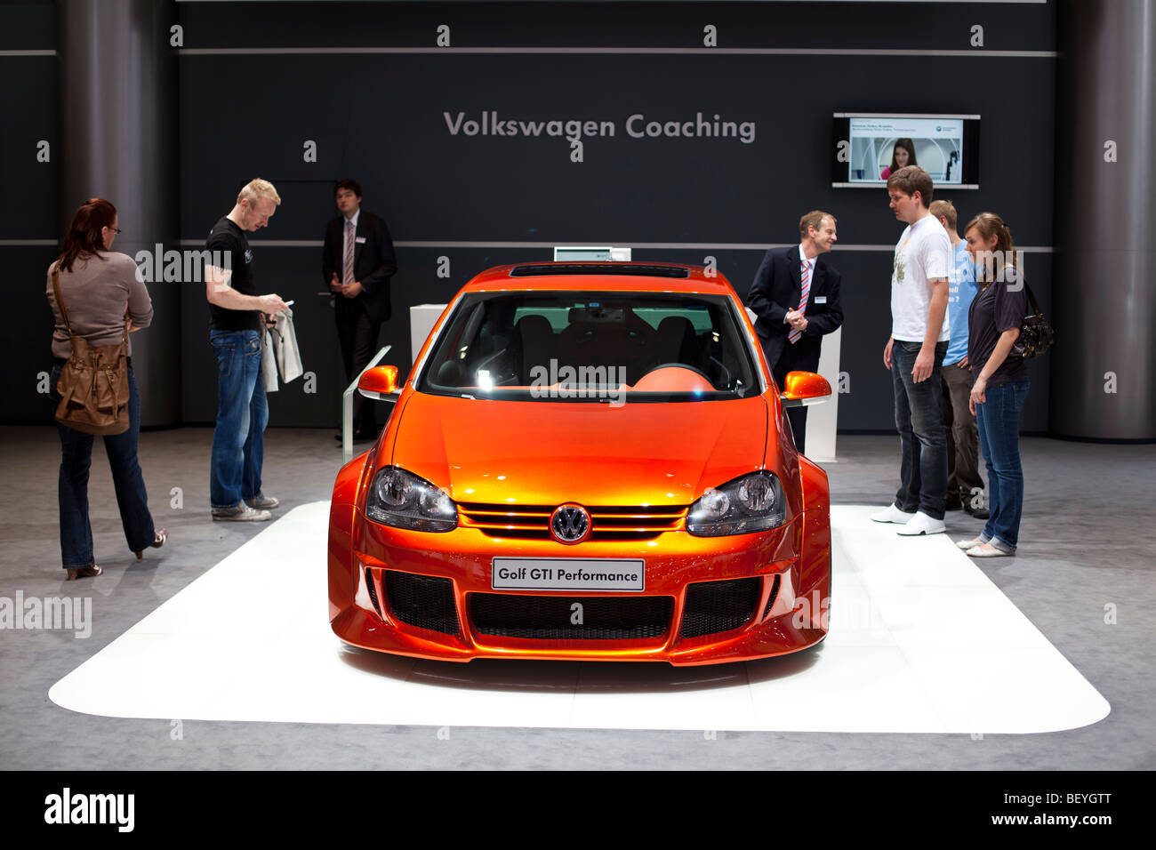 Golf GTI Performance is seen at an automobile show of the Volkswagen AG in Hamburg, Germany. Stock Photo