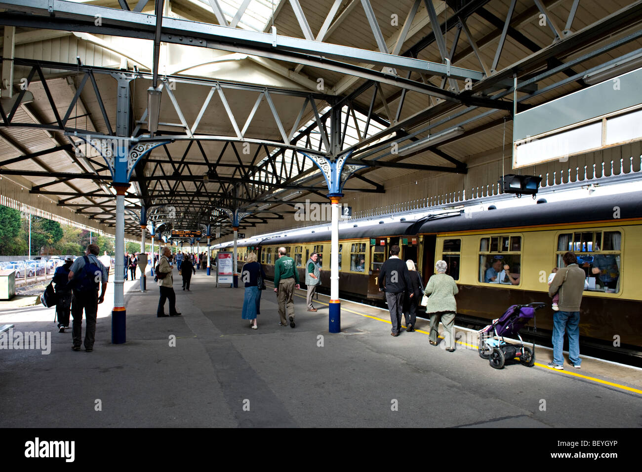 Charter train at Exeter St Davids Railway Station, Exeter, Devon Stock