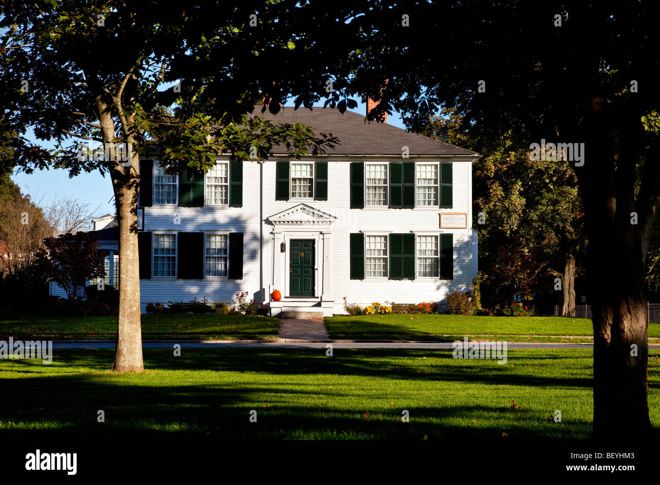 Jonathan Harrington house on the Green, Lexington Massachusetts USA Stock Photo