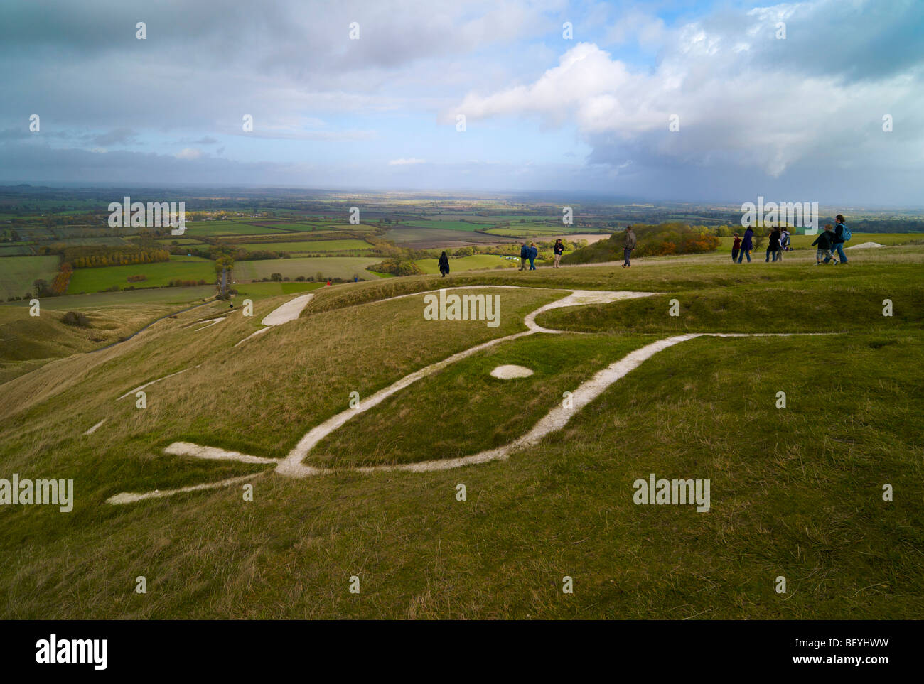 The white horse at Uffington in England UK Stock Photo Alamy
