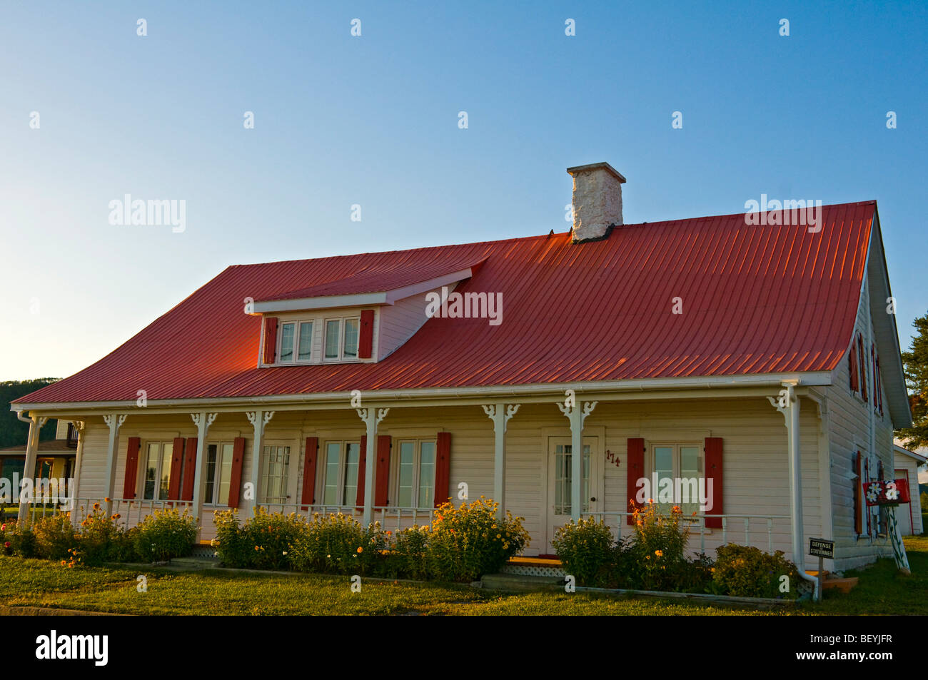 House in the Village Les Eboulements Charlevoix region Quebec Stock