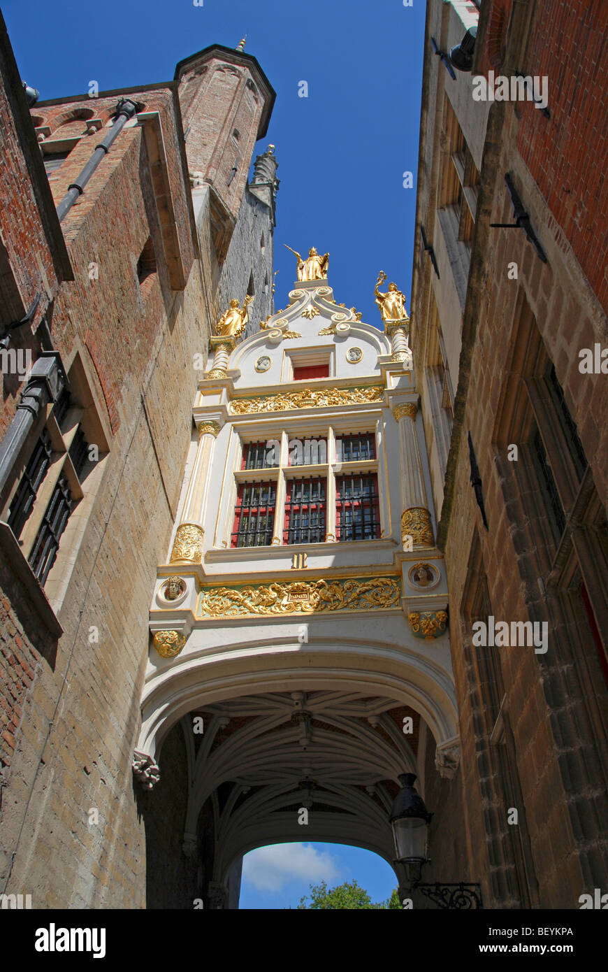 gateway of the 1536 'civic registery', 'Oude Civiele Griffie', Bruges, Brugge, Belgium Stock Photo