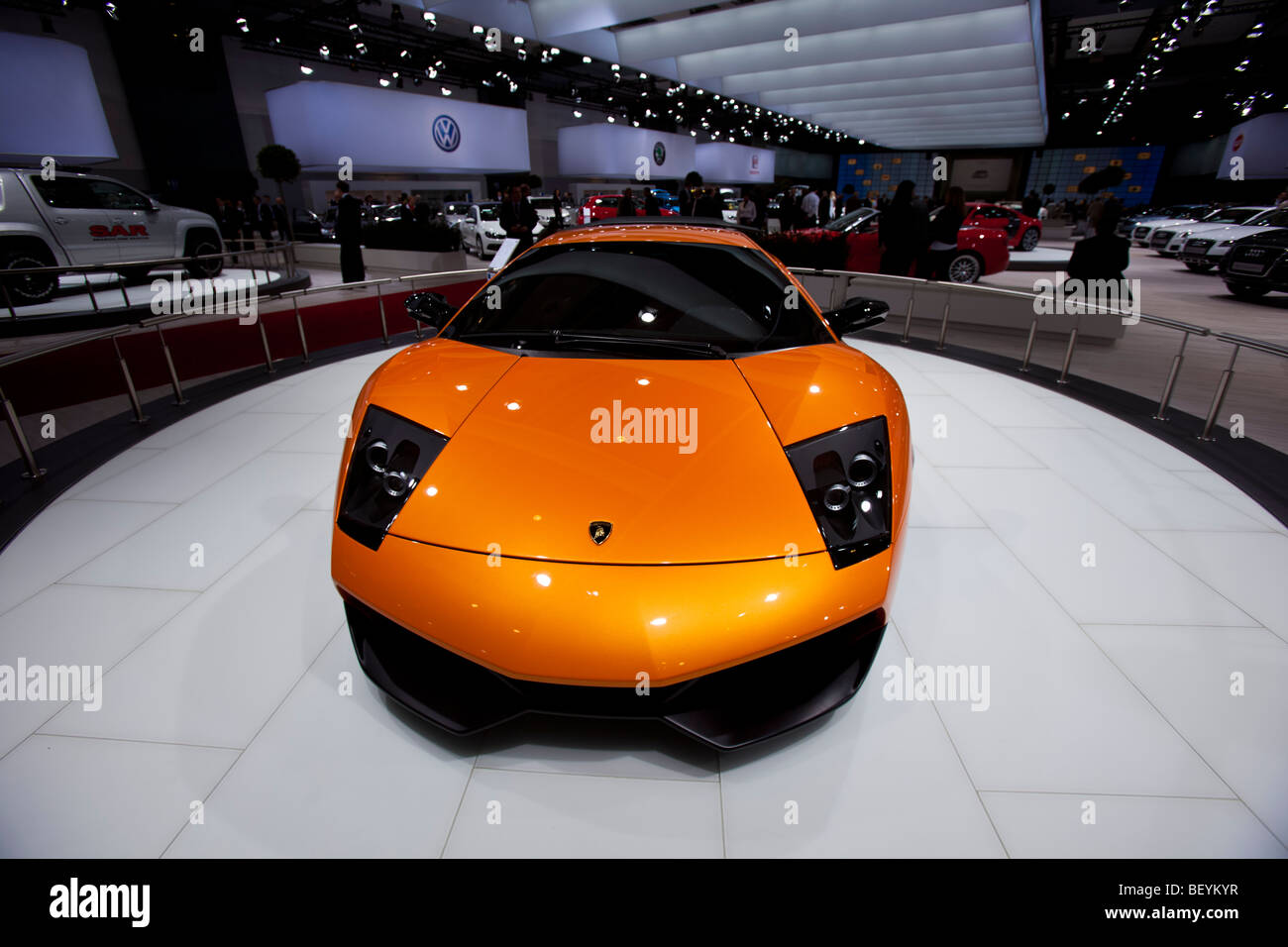 Lamborghini seen at an automobile show of the Volkswagen AG in Hamburg, Germany. Stock Photo
