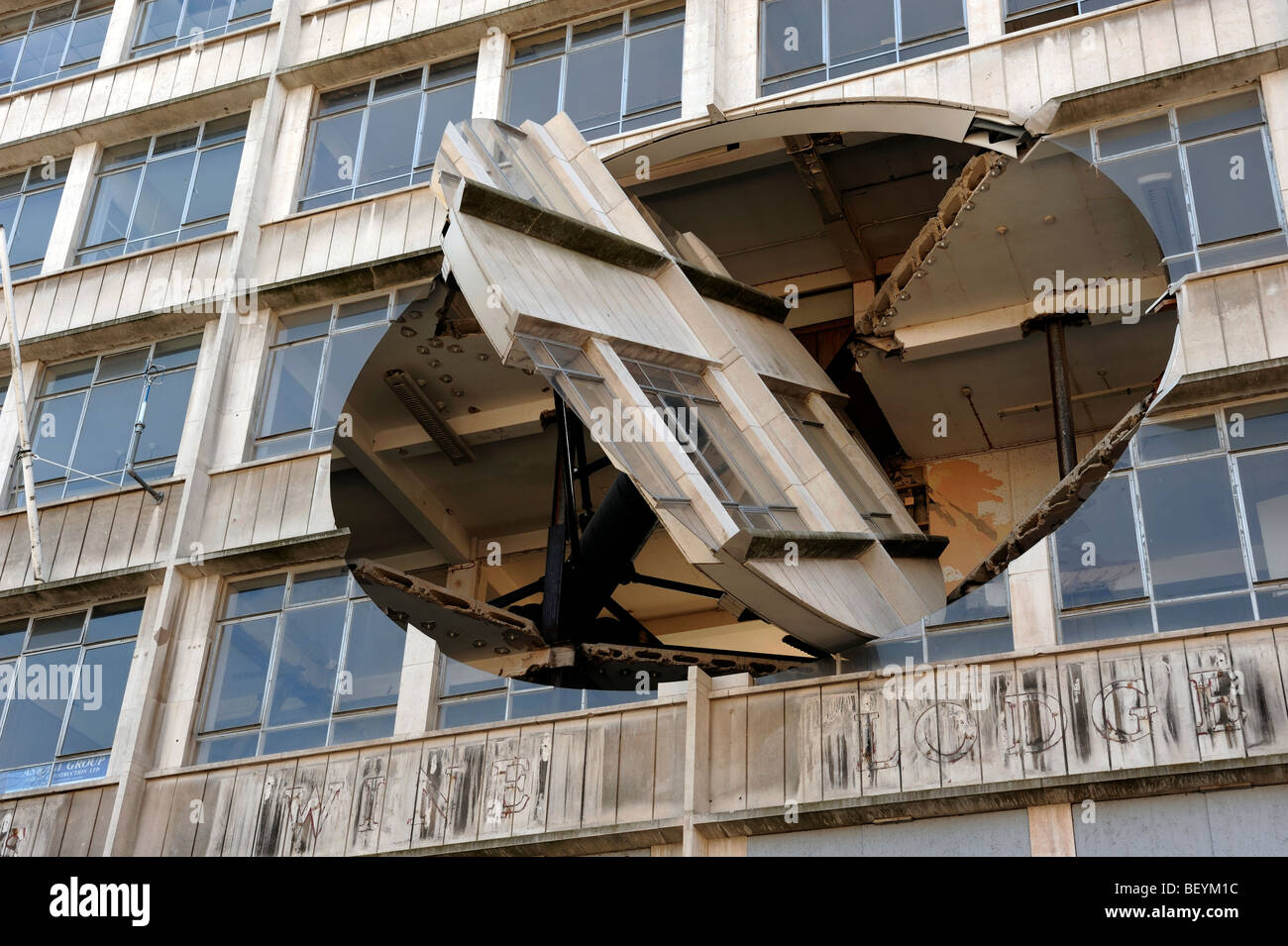 Turning The Place Over sculpture art by Richard Wilson Stock Photo
