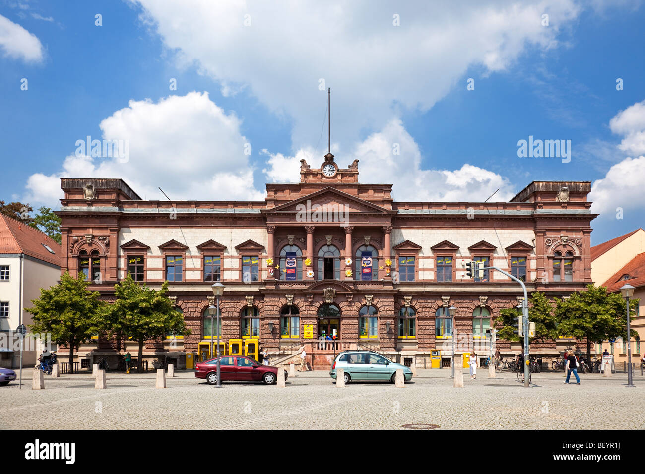 Main post office building in Weimar, Thuringia, Germany, Europe Stock