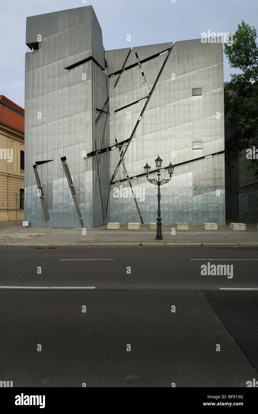 Berlin. Germany. Façade of the Jewish Museum designed by Daniel Libeskind. Stock Photo