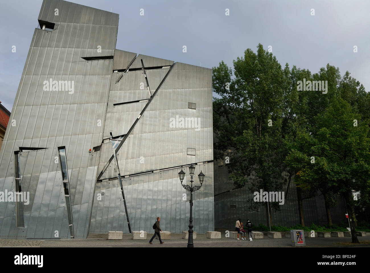 Berlin. Germany. Façade of the Jewish Museum designed by Daniel Libeskind. Stock Photo