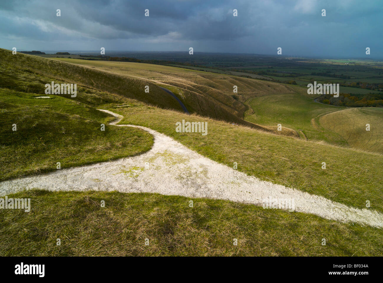 The white horse at Uffington in England UK Stock Photo Alamy