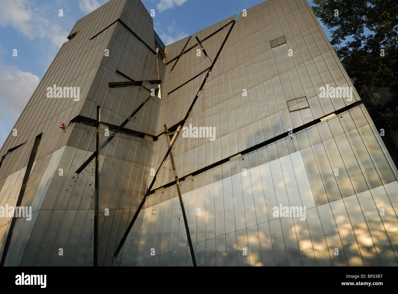 Berlin. Germany. Façade of the Jewish Museum designed by Daniel Libeskind. Stock Photo