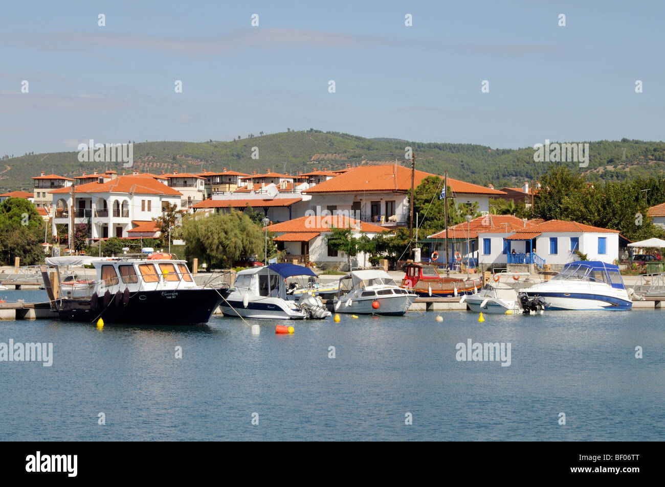Nikiti harbour in the Halkidiki region of northern Greece Stock Photo -  Alamy