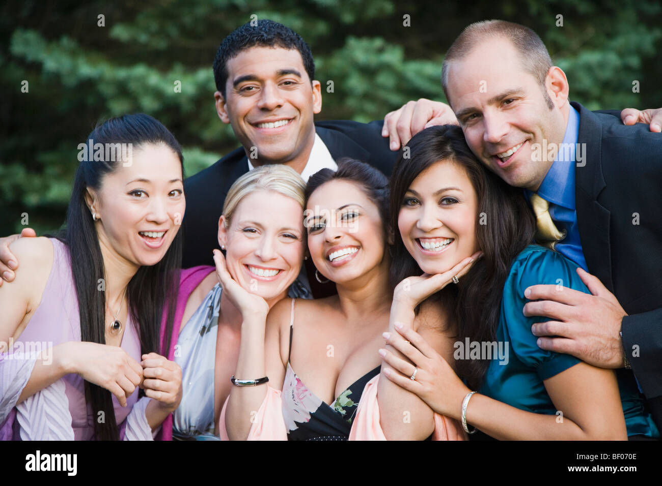 Group of friends smiling together Stock Photo - Alamy