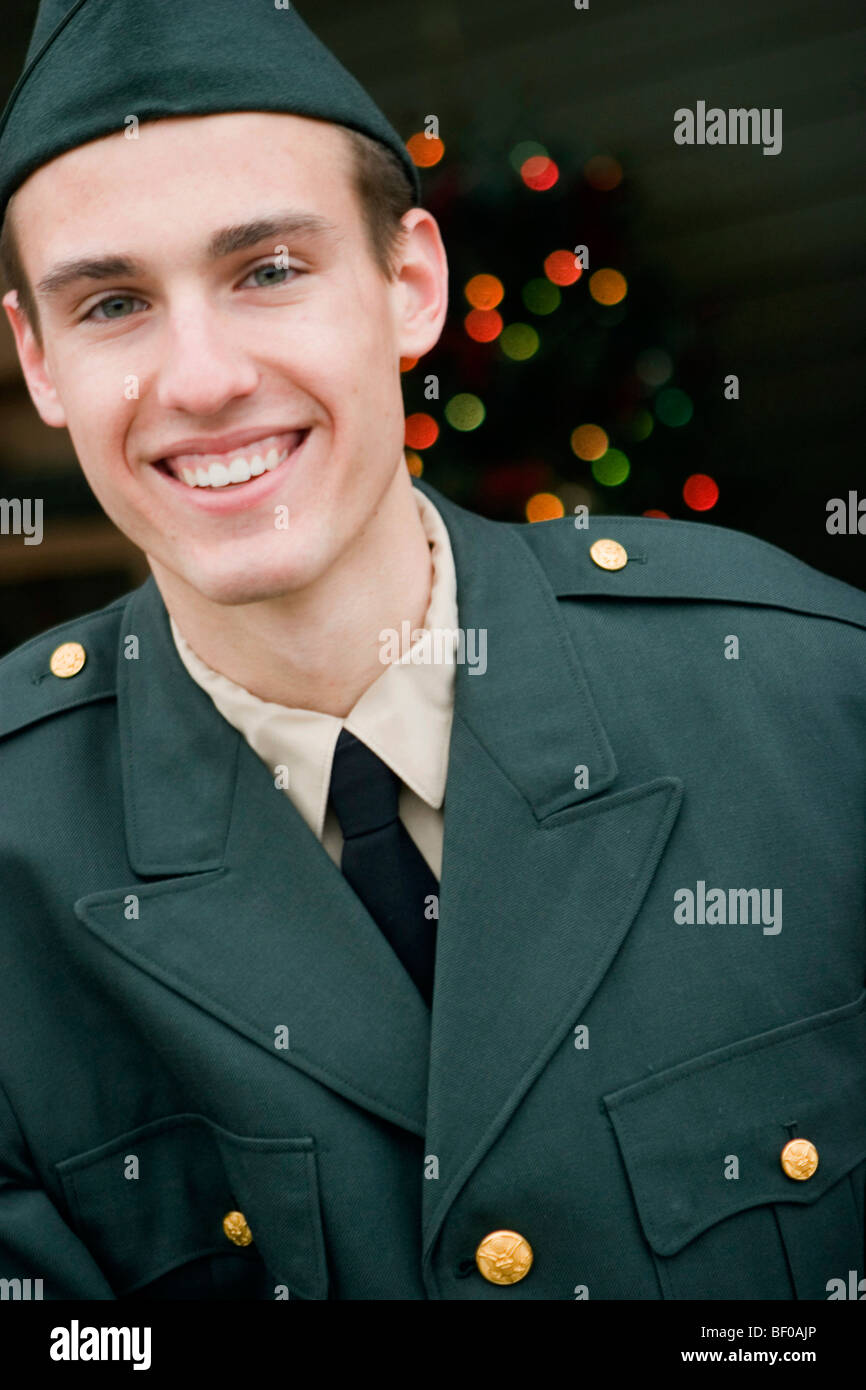 Portrait of a young man in a uniform Stock Photo Alamy