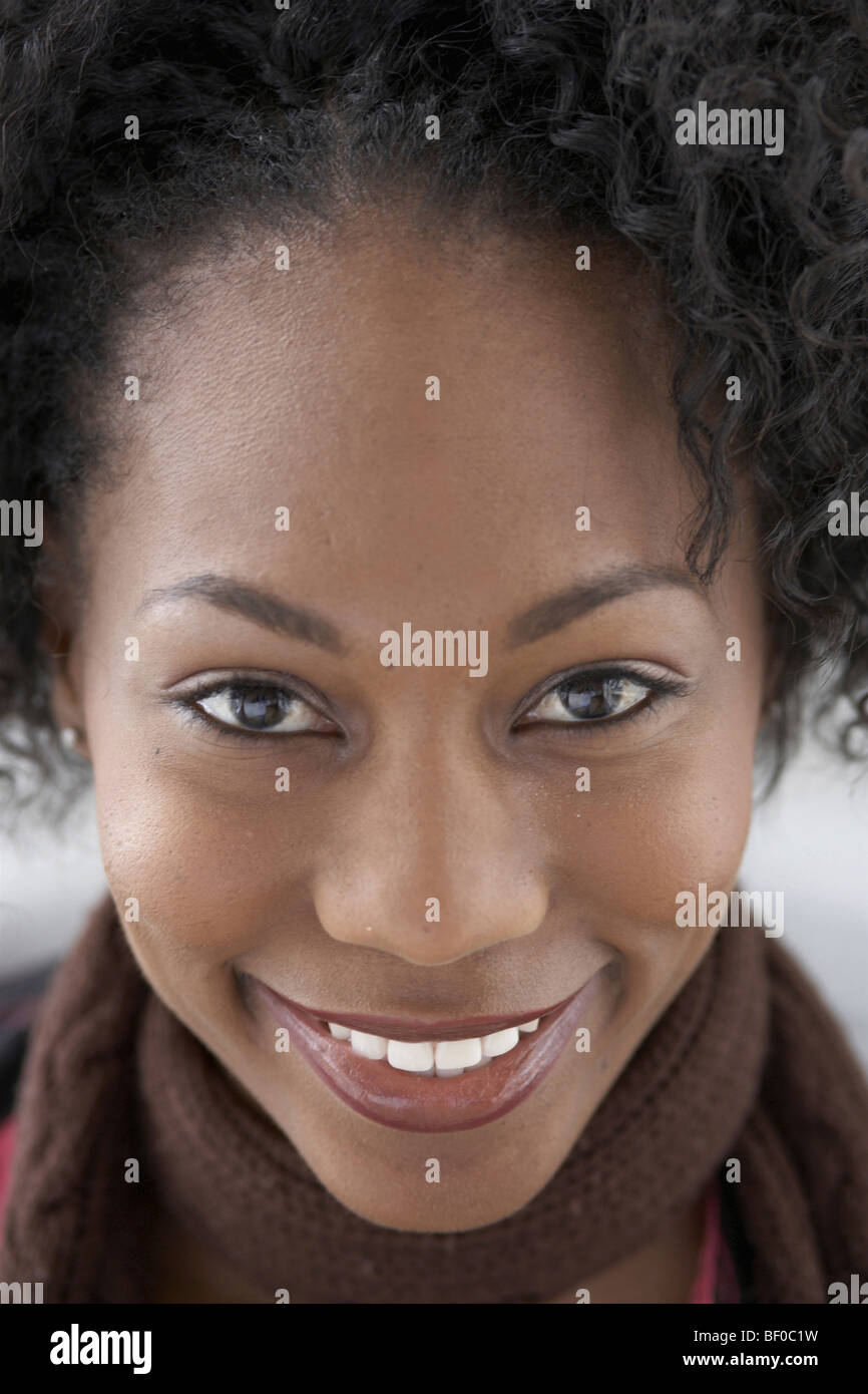 Short hair young woman smiling hi-res stock photography and images - Alamy