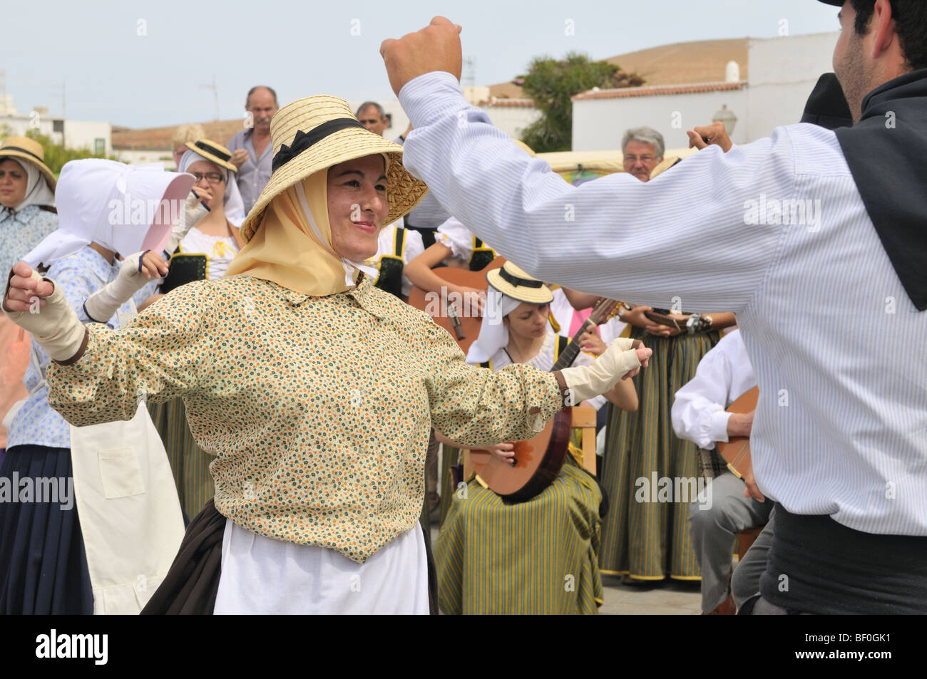 dancing festival at Lanzarote Island, Canaries, Spain Stock Photo