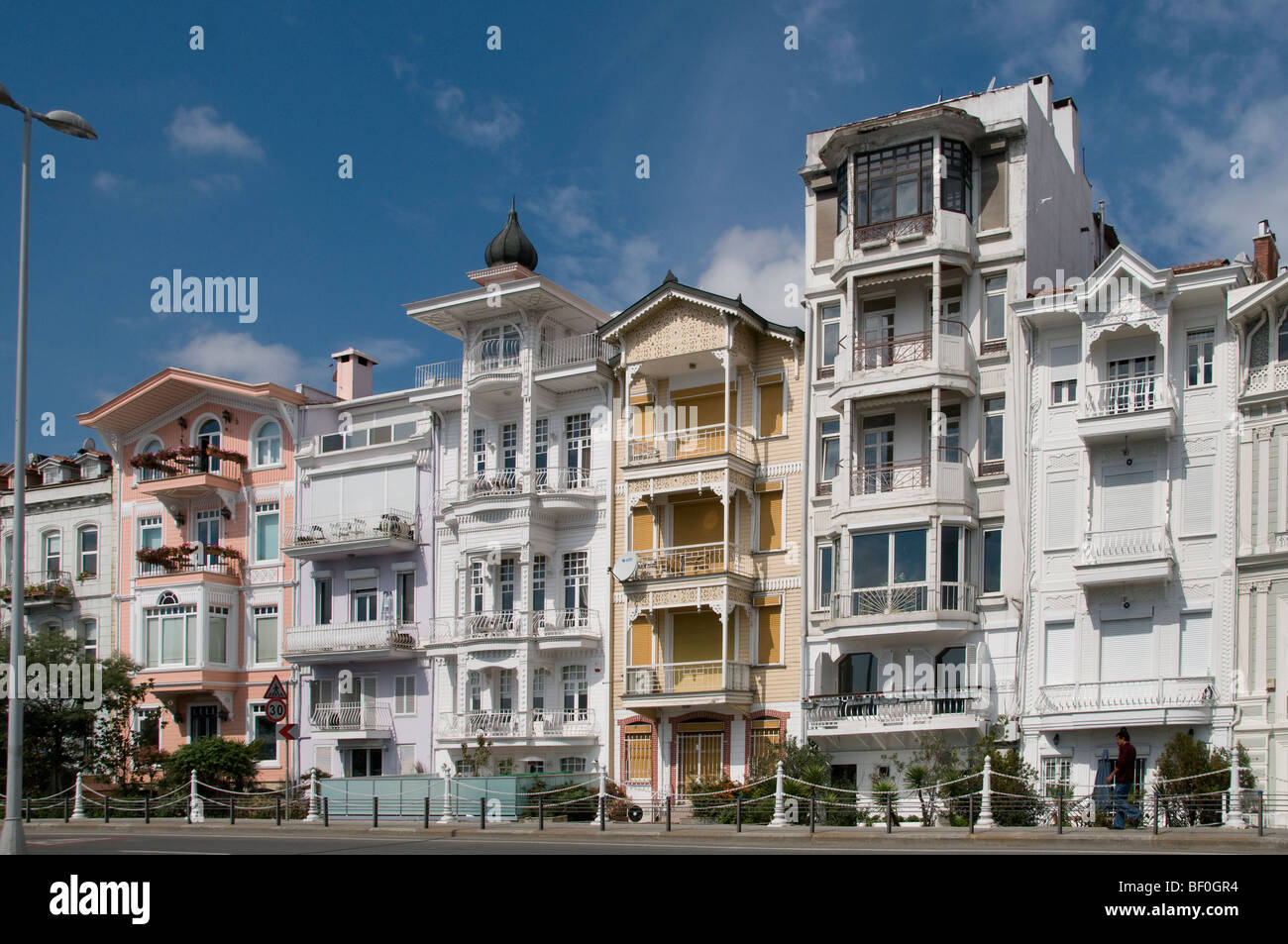 Bebek Istanbul Bebek Bosphorus surrounded by  Arnavutkoy Etiler and Rumeli Hisarı. It falls within the boundaries of Besiktas Stock Photo