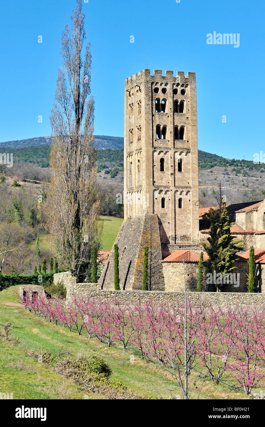 Saint Michel de Cuixa abbey, Roussillon, France. Stock Photo
