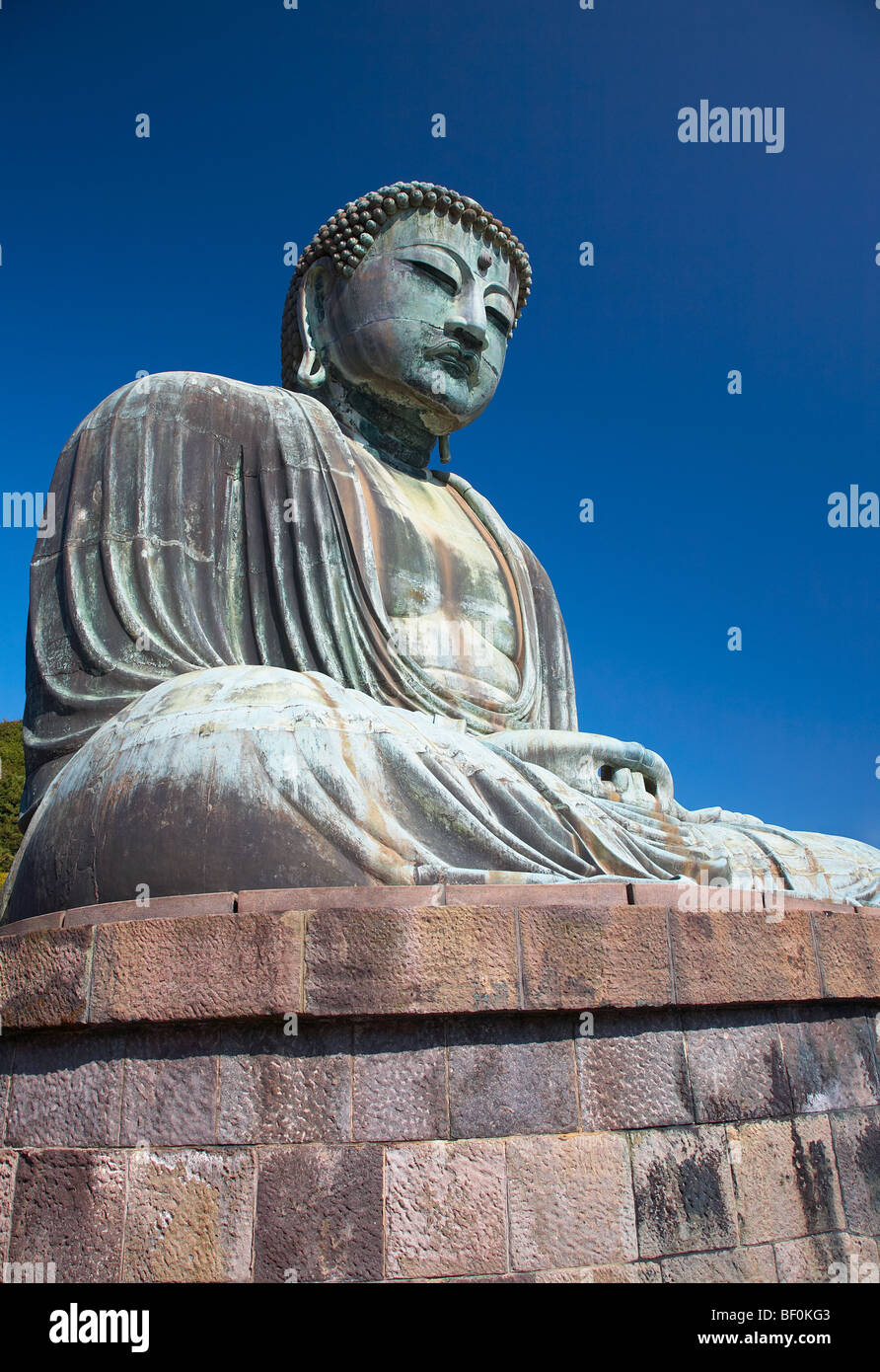 Daibutsu Famous Great Buddha Bronze Statue In Kamakura Kotokuin