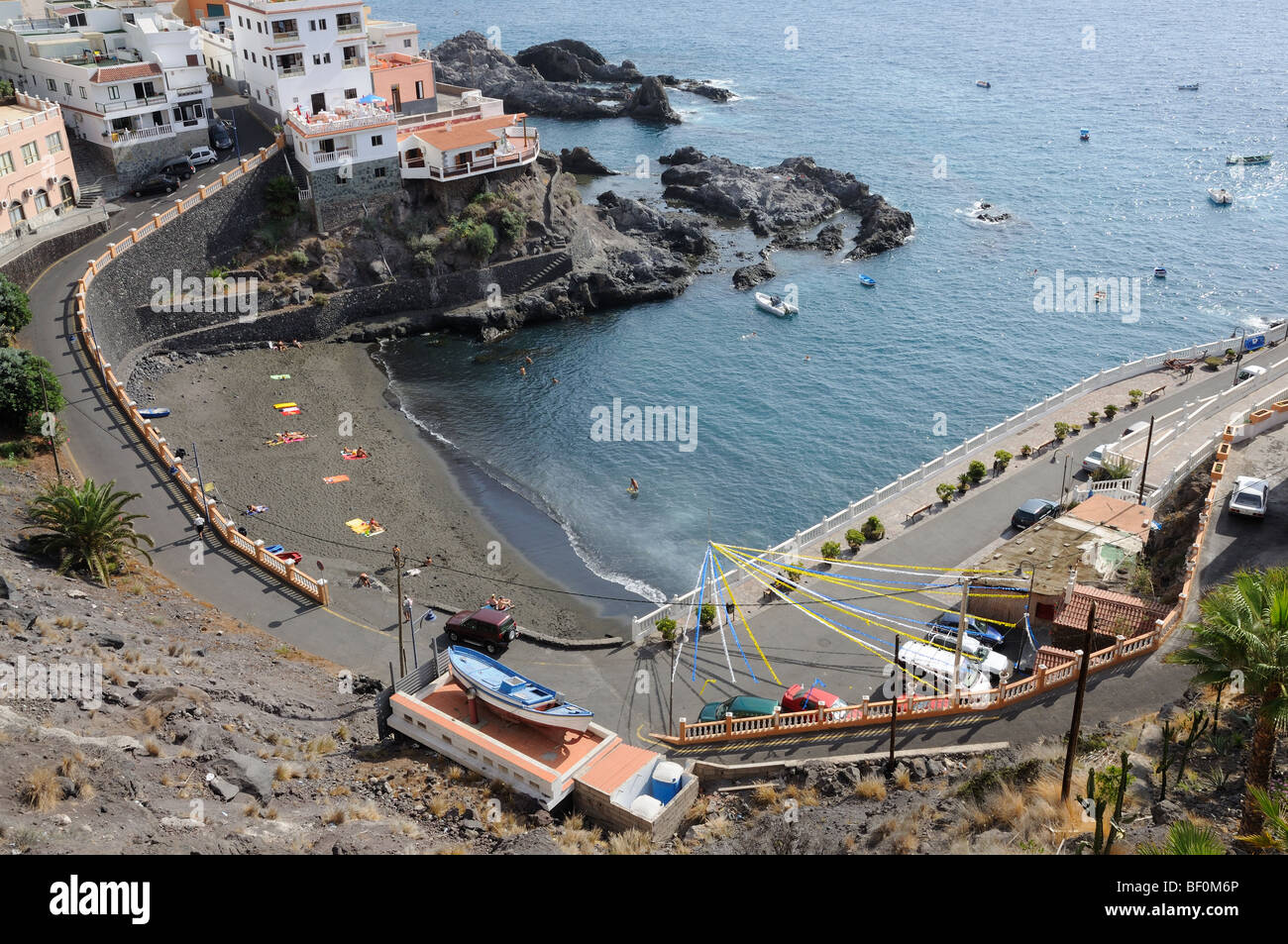 Small beach in Los Gigantes. Canary Island Tenerife, Spain Stock Photo