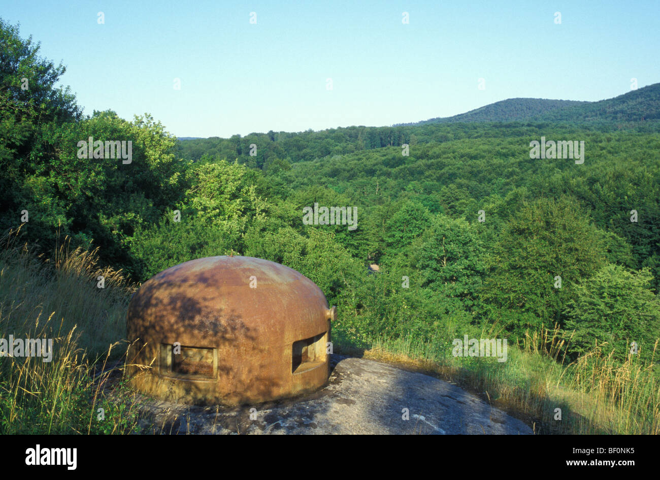 Bunker of Maginot Line near Lembach, Alsace, France Stock Photo