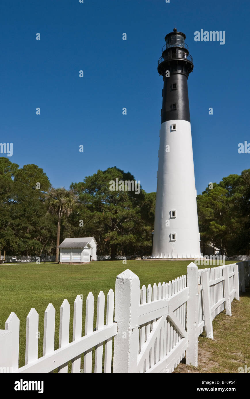 Historic lighthouse, Hunting Island State Park, South Carolina, USA Stock Photo