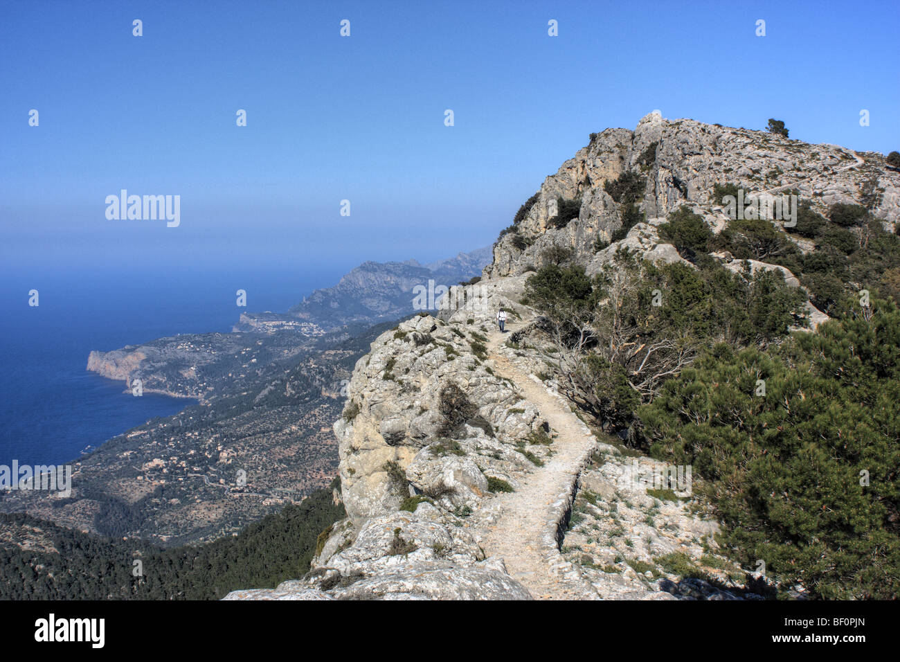 Archduke’s walk near Valldemossa, named after Ludwig Salvator, Serra de Tramuntana, Majorca Island, Spain Stock Photo