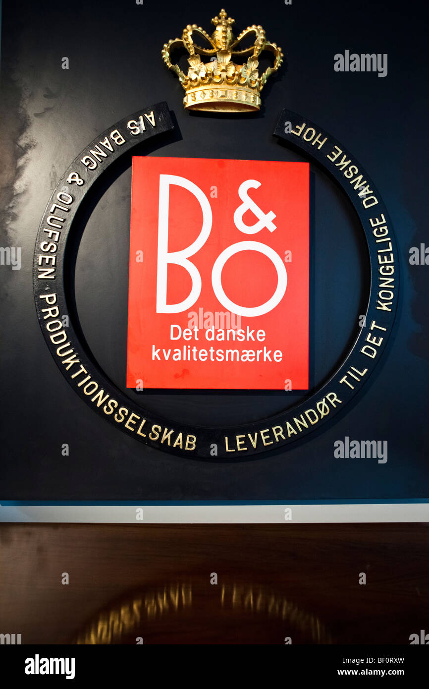 A historical logo of the Bang & Olufsen (B&O) is seen in the own museum in  Struer, Denmark Stock Photo - Alamy