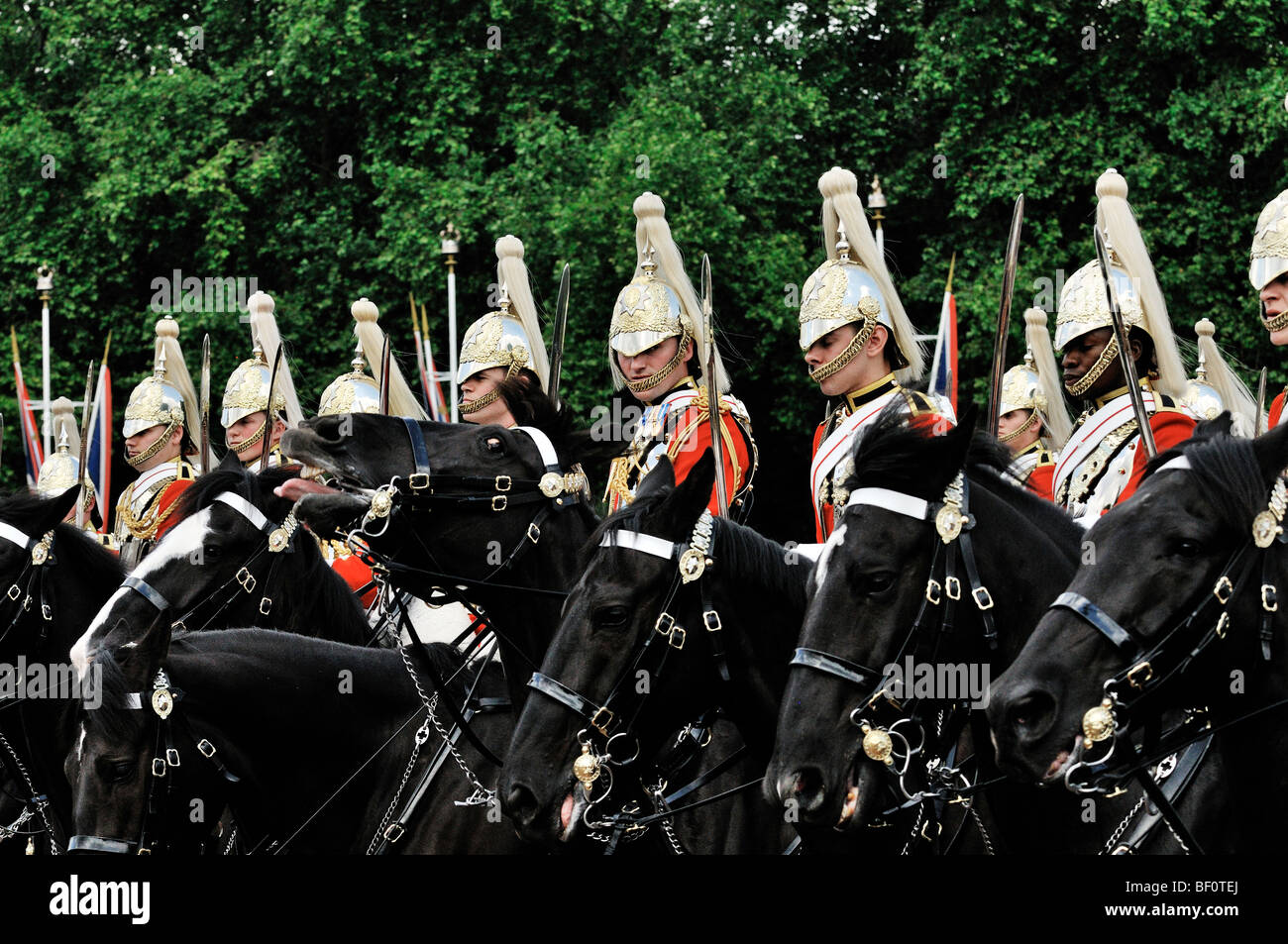 Trooping the Colour 2009 outside Buckingham Palace, London, England Stock Photo