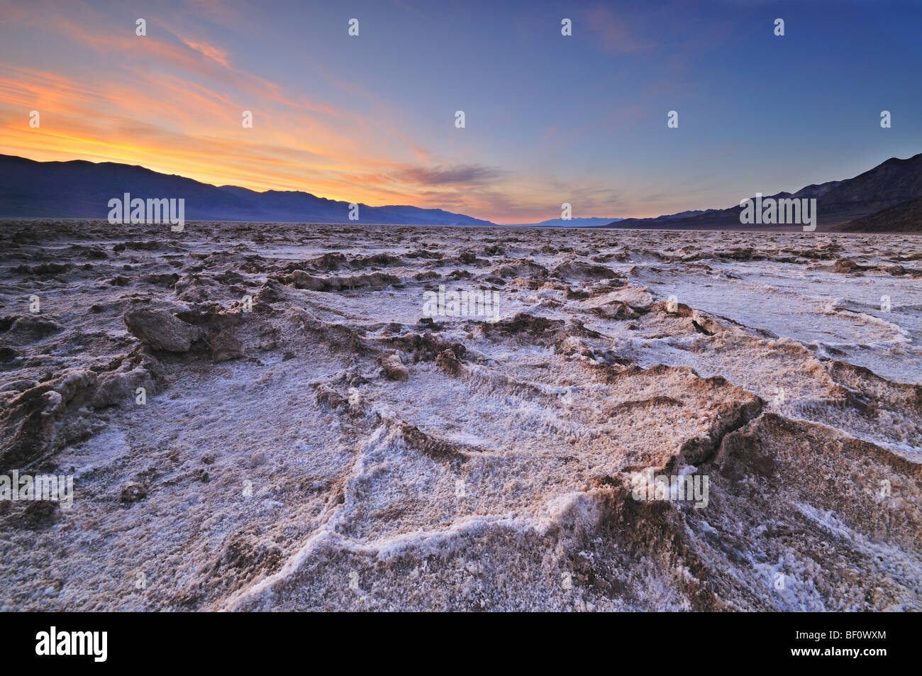 Badwater basin, Death Valley California Stock Photo