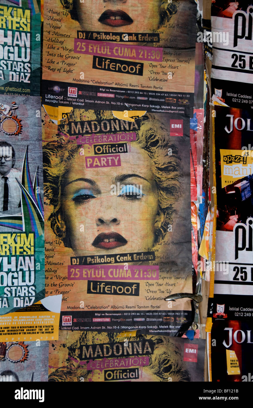 Madonna Istanbul Turkey Rock Concert Music Pop Star Stock Photo