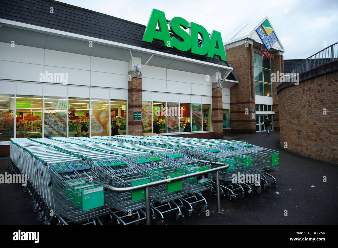 Asda supermarket in Llanelli town centre, Carmarthenshire west wales UK Stock Photo
