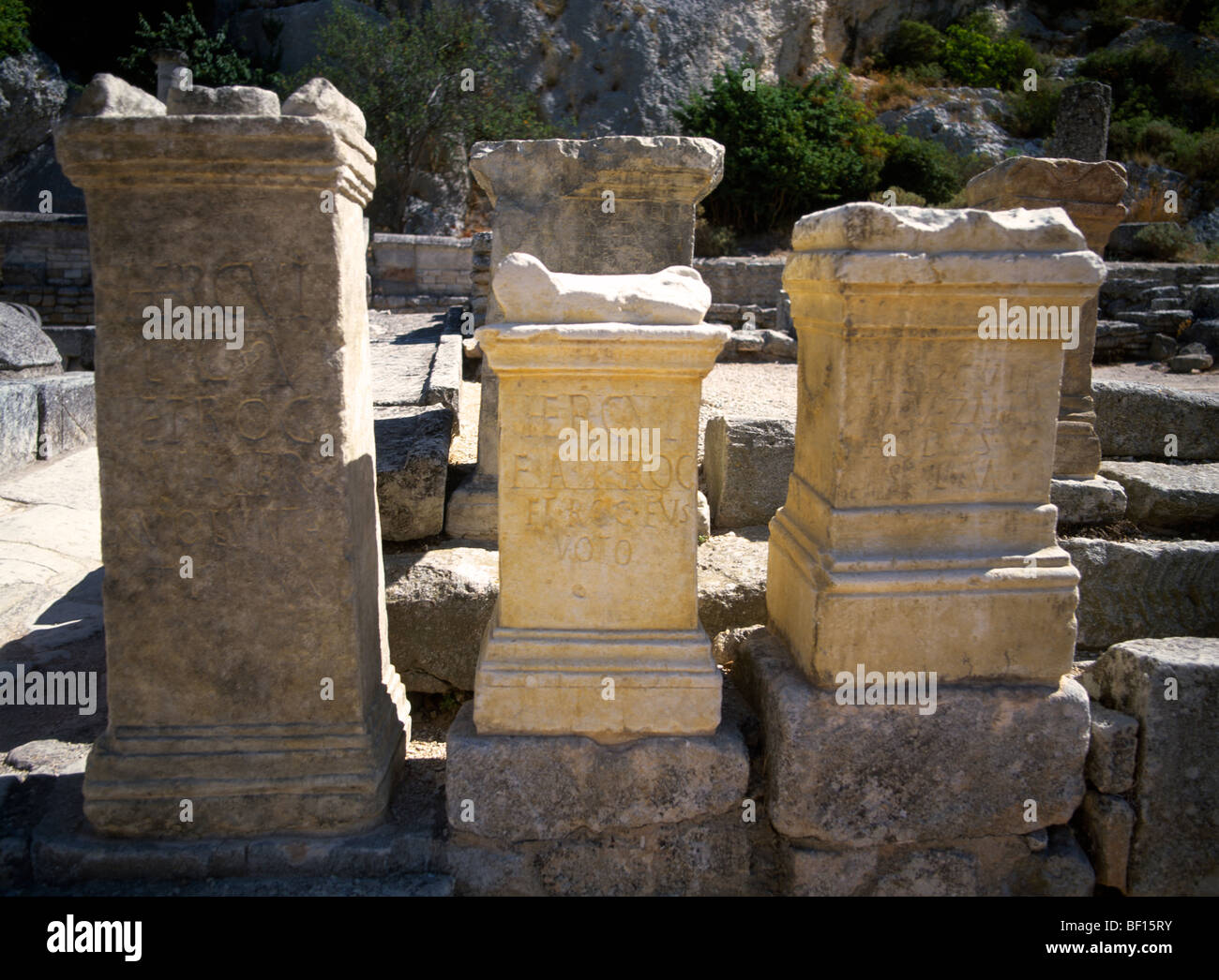 Glanum St Remy Provence France Votive Altars with Dedications In front