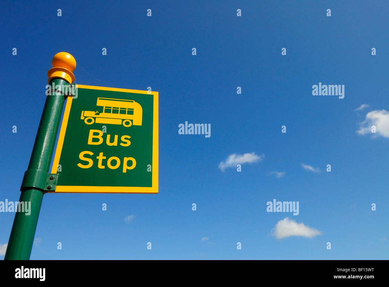 Bus Stop Sign - August 2009 Stock Photo
