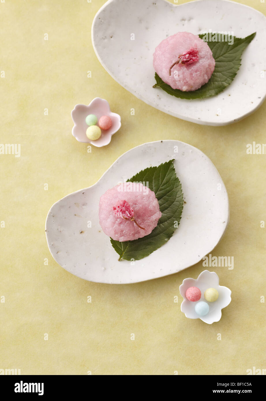 Cherry flavored rice cake Stock Photo Alamy