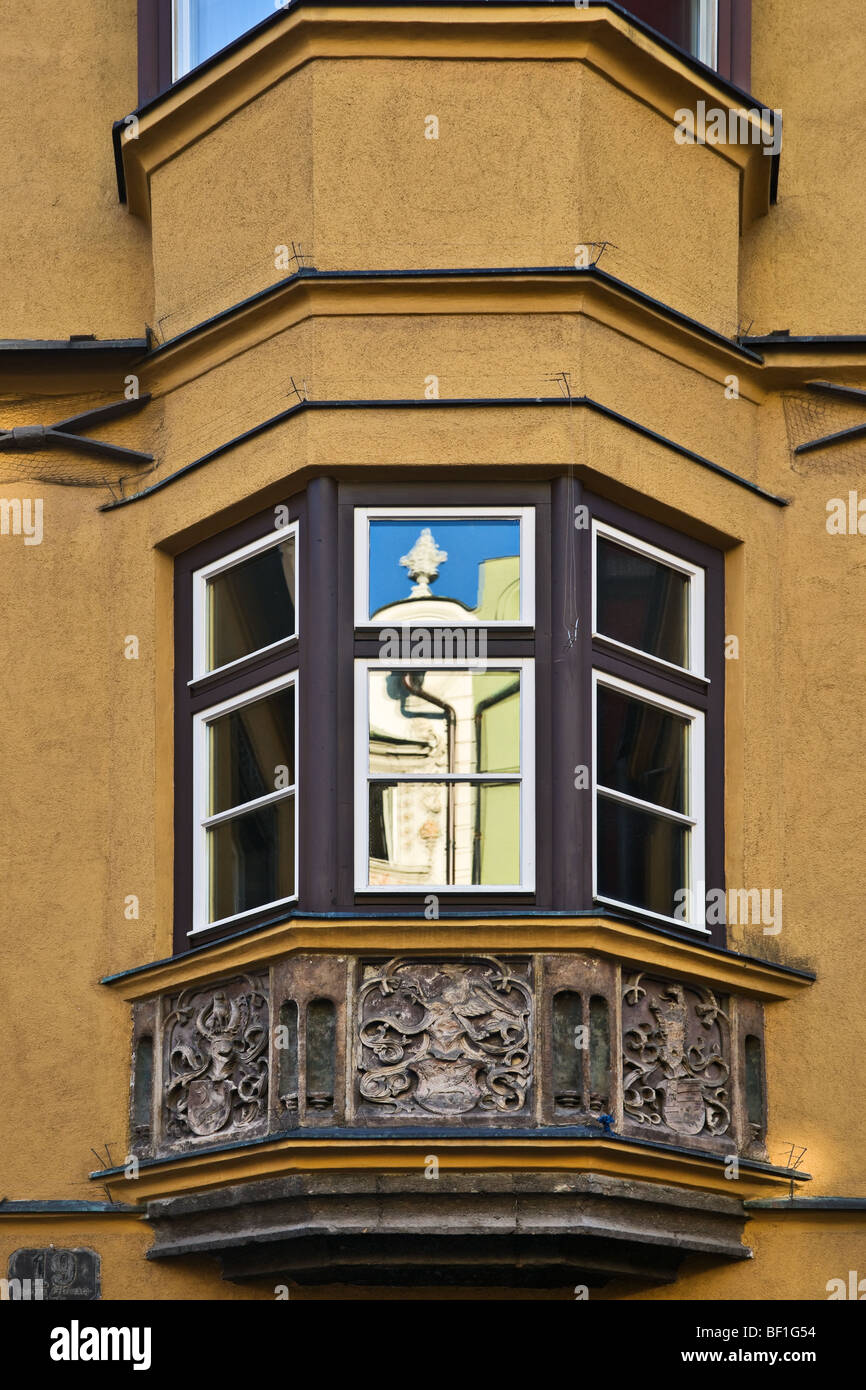 Bay windows (erker) in Innsbruck, Tirol, Austria Stock Photo - Alamy