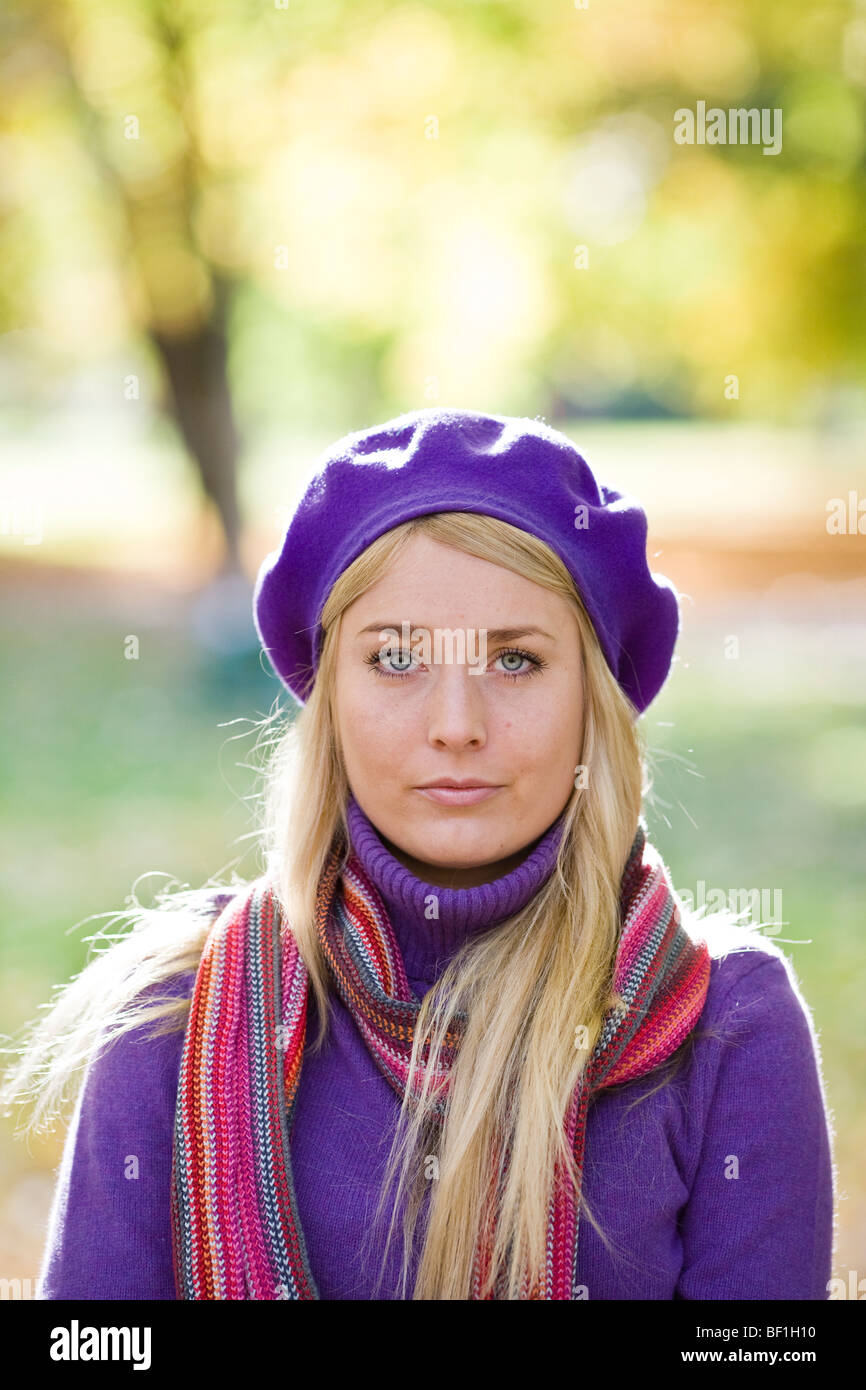 Portrait of a young woman, Sweden Stock Photo - Alamy