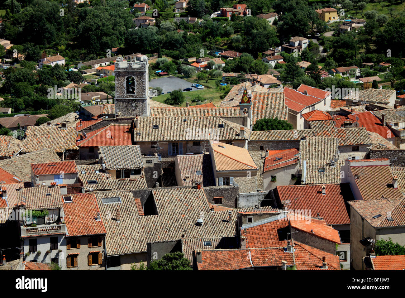 The coastal village of Saint Jeannet near Nice Stock Photo