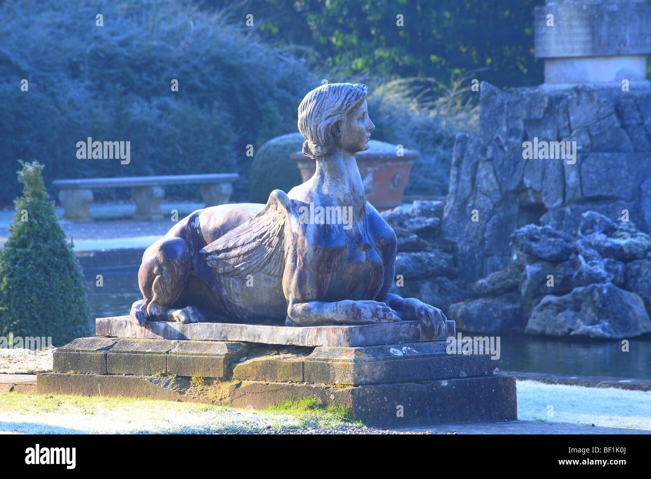 Statue of sphinx Blenheim Palace Woodstock Oxfordshire Stock Photo