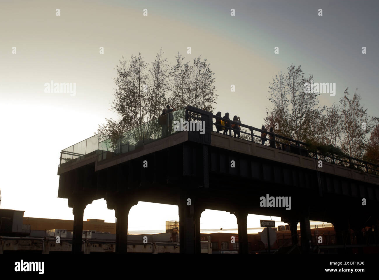 The High Line Park terminus at Gansevoort Street in the Meatpacking