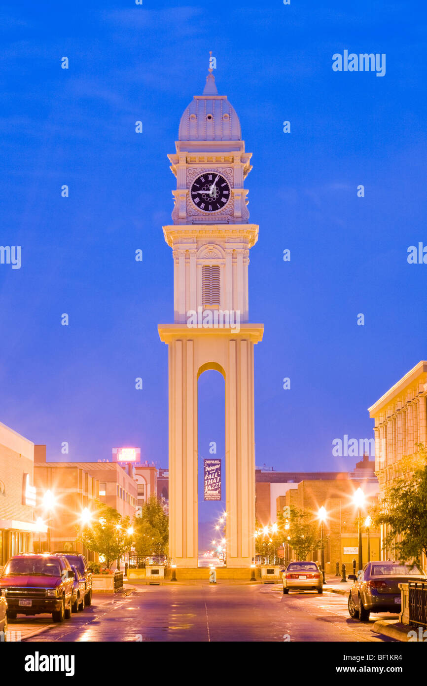 Dubuque Town Clock Dubuque, Iowa Stock Photo