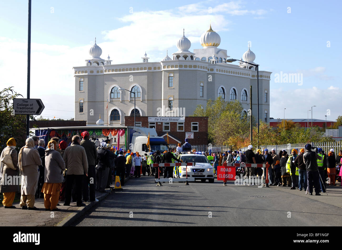 Gurdwara Sahib Sikh temple on Consecration Day, Leamington Spa