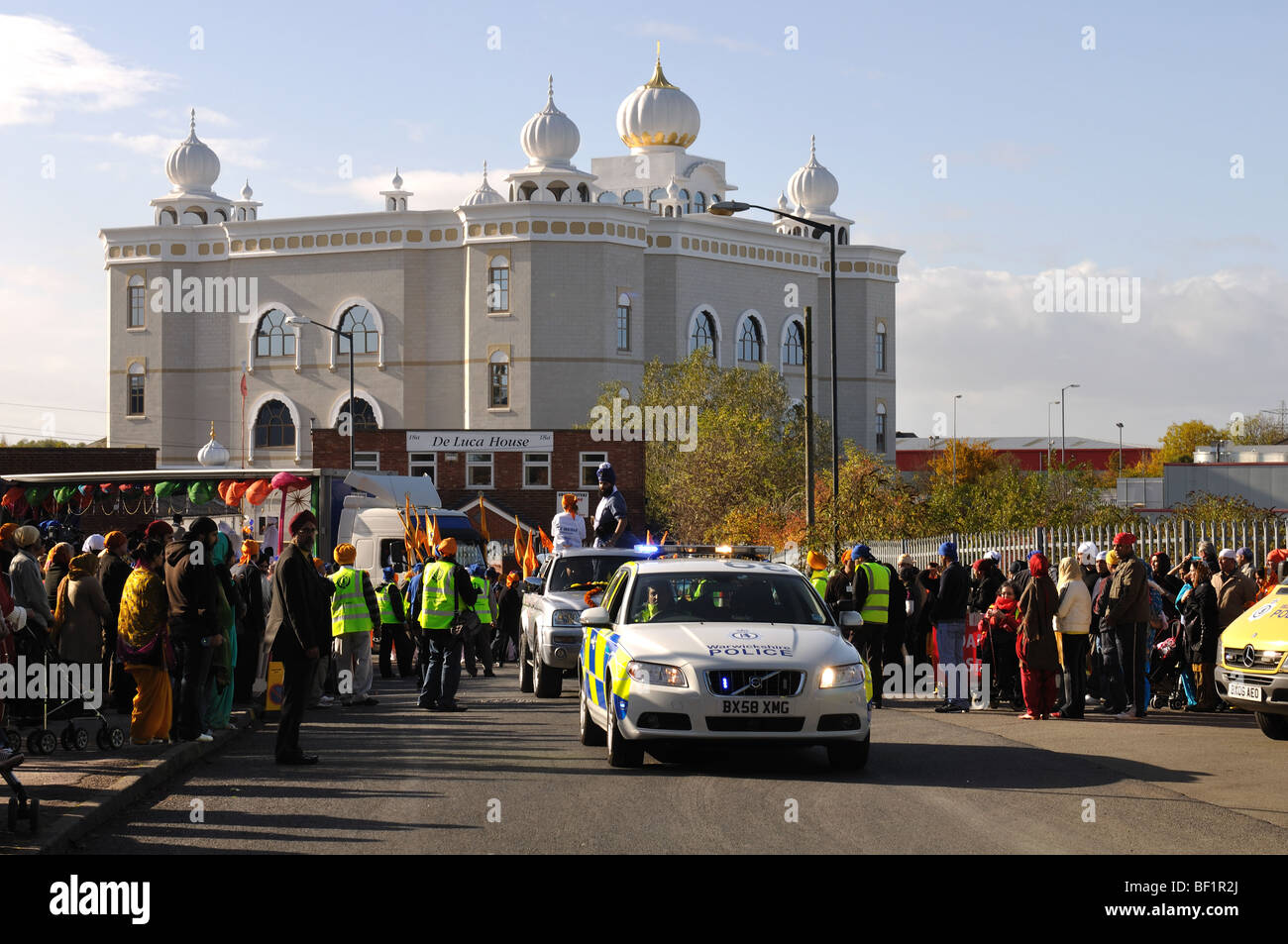 Gurdwara Sahib Sikh temple on Consecration Day, Leamington Spa