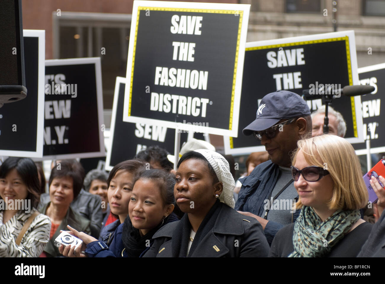 Workers in the Garment Industry in New York and their supporters rally
