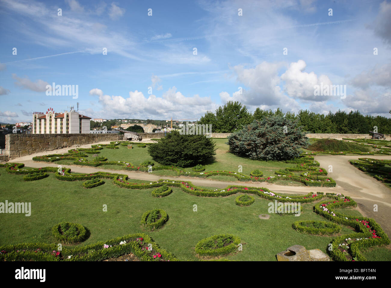 Portugal, Chaves, Castle, garden Stock Photo Alamy