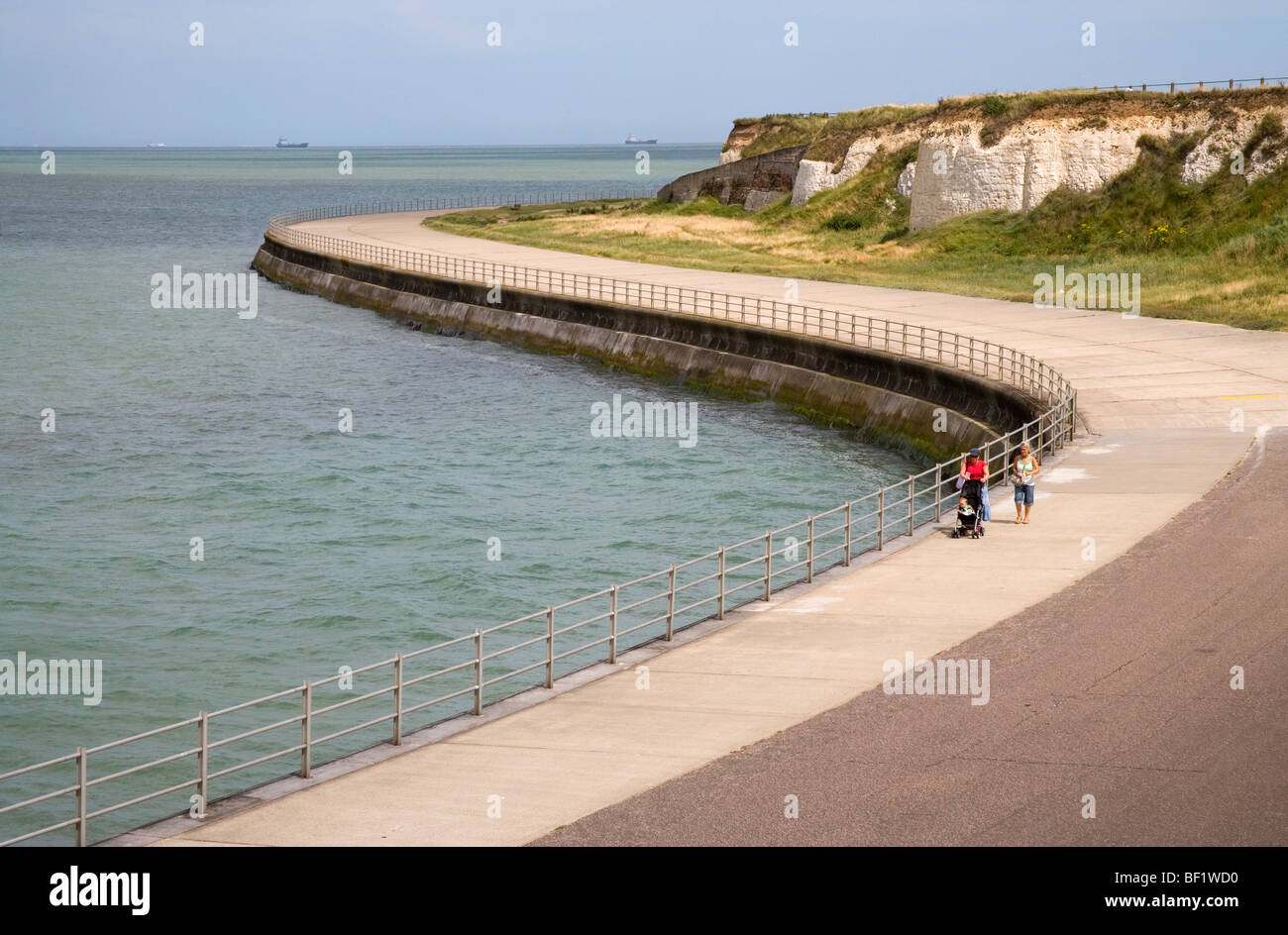 the prom at westgate bay Margate Kent Stock Photo
