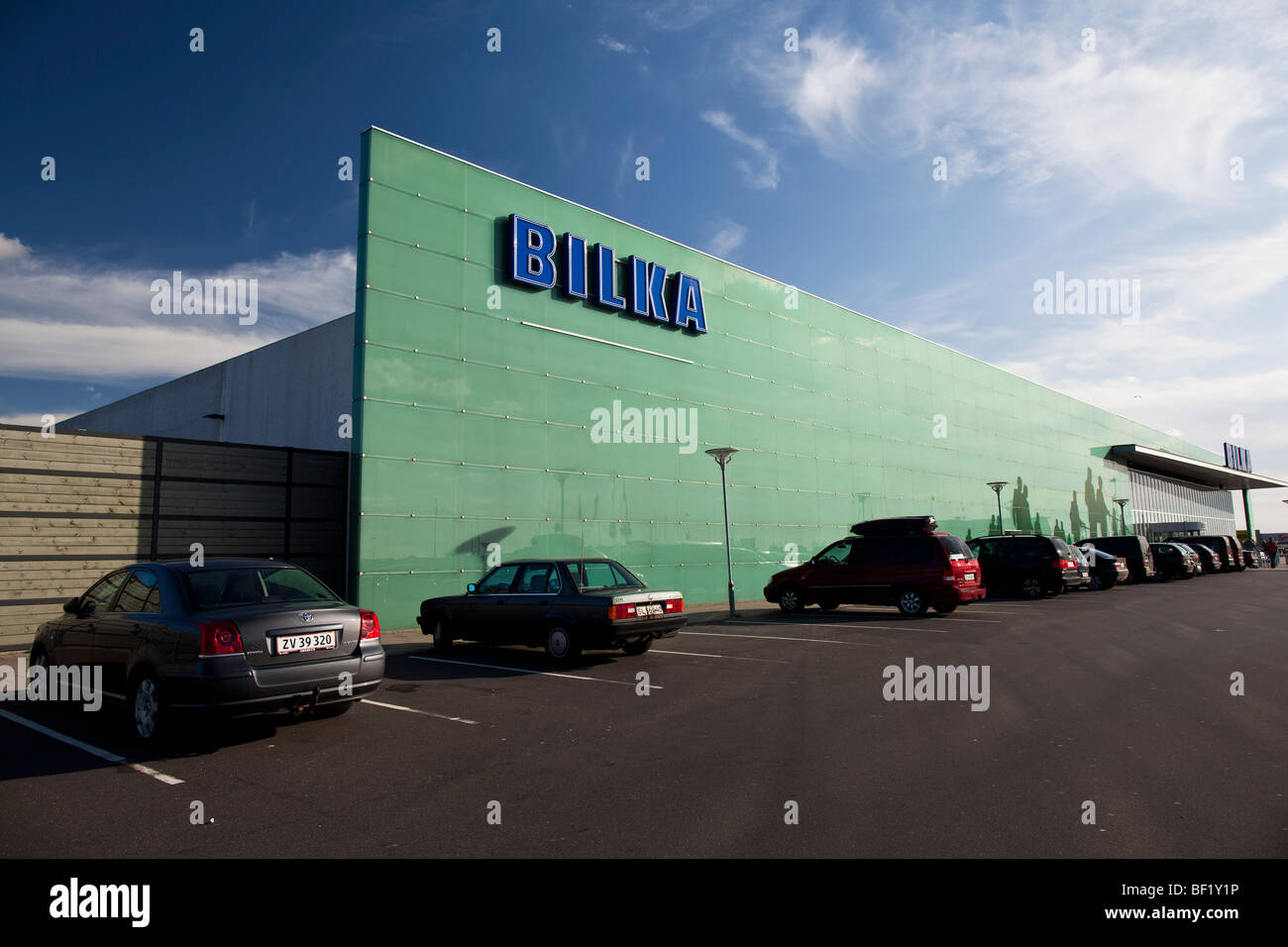 Parking cars at the real warehouse of the Bilka in Viborg, Denmark Stock  Photo - Alamy