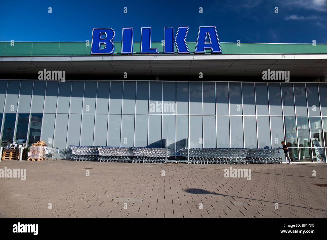 Shopping trollies at the real warehouse of the Bilka in Viborg, Denmark  Stock Photo - Alamy