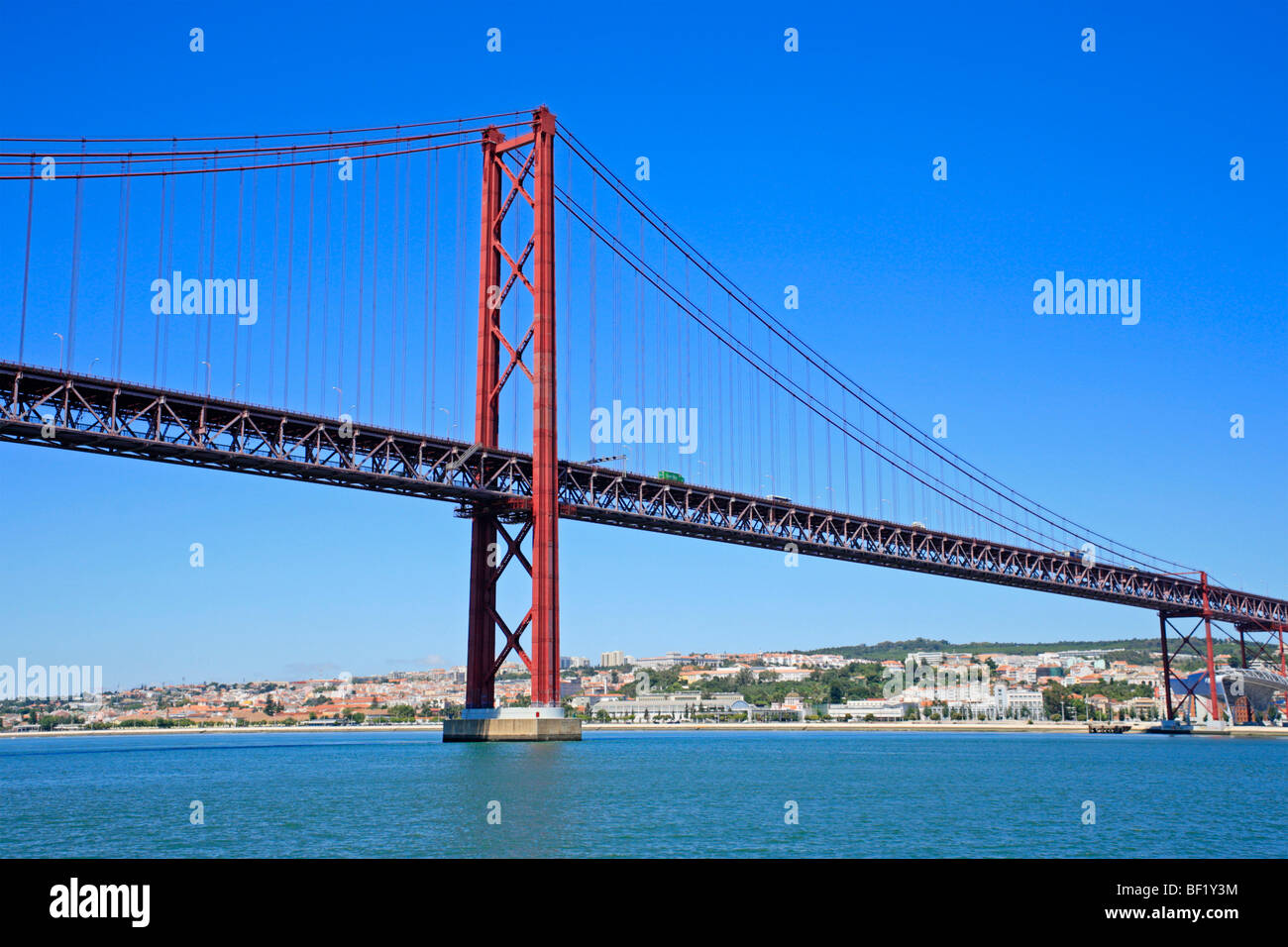 Ponte 25 de Abril, Lisbon, Portugal Stock Photo
