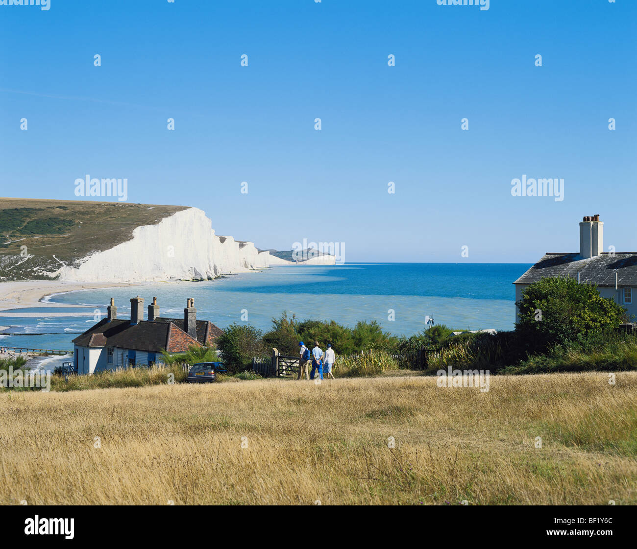 Seven Sisters Coastline From Seaford Head East Sussex Uk Stock Photo ...