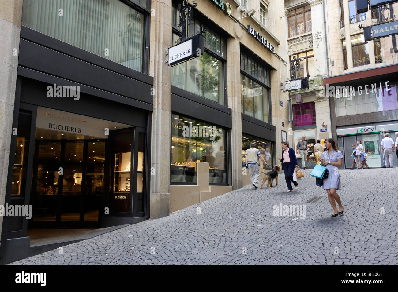 Shopping street, Old Town, Lausanne, Canton of Vaud, Switzerland Stock  Photo - Alamy