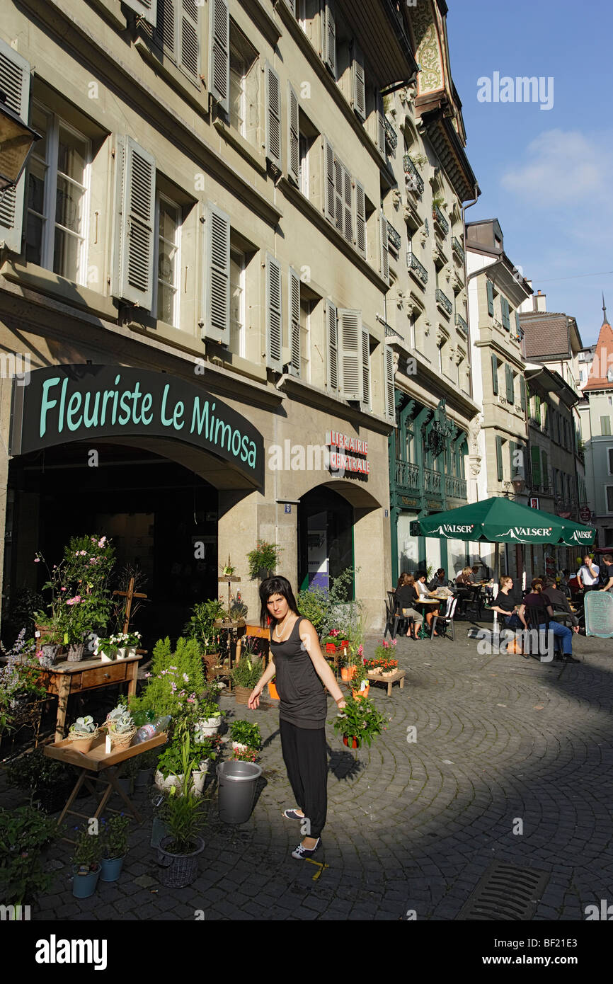 People on Market, Place de la Palud, Lausanne, Canton of Vaud, Switzerland  Stock Photo - Alamy